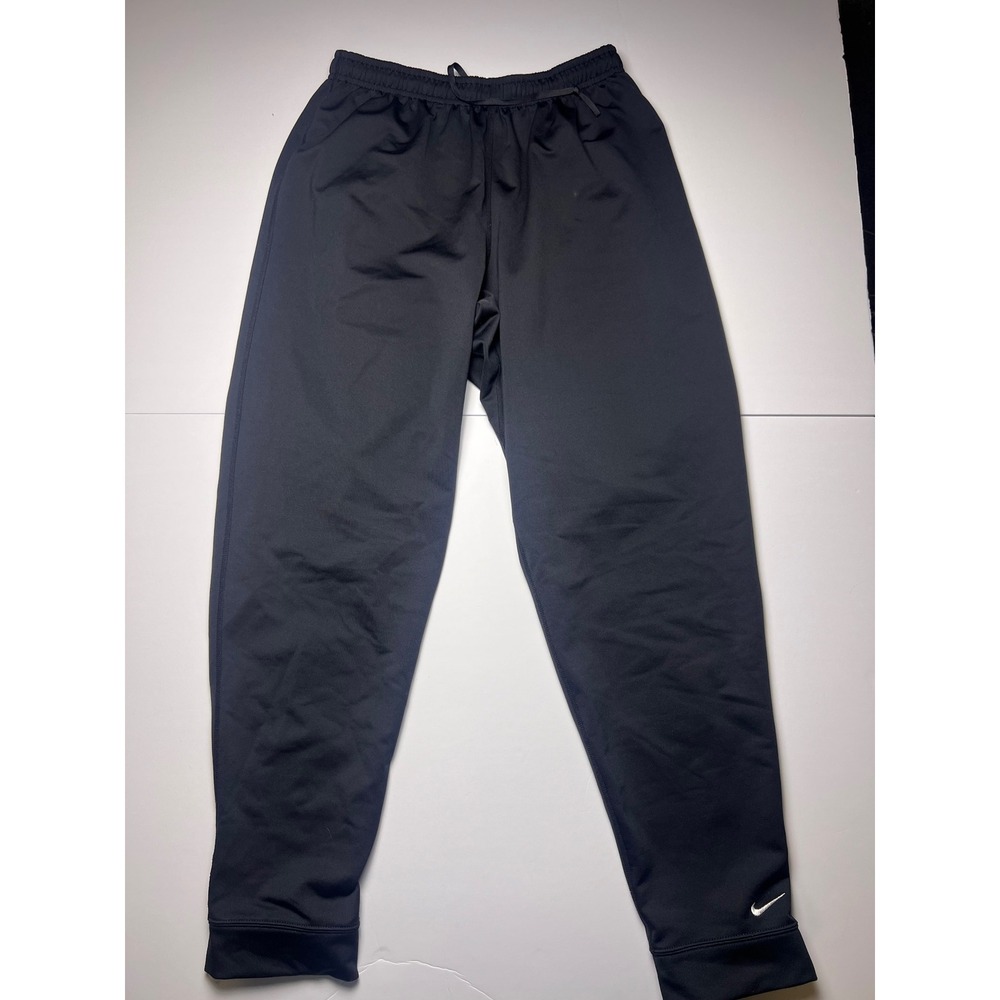 Nike Athletic Pants Mens Large Black Ankle Zip Nike Fit Joggers Tapered 0770